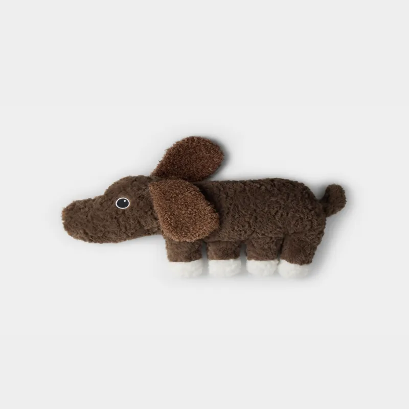 Подушка декоративная, 50х28 см, полиэстер, коричневая, Собачка, Dog toy, image-1