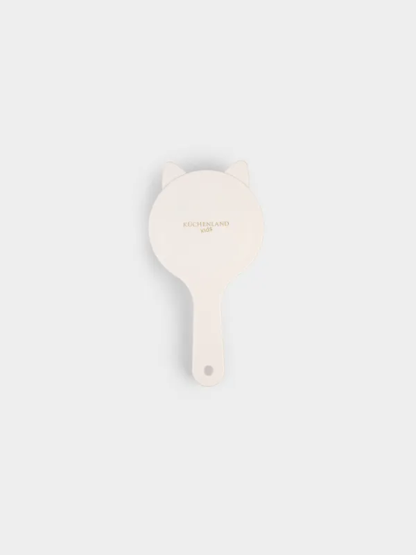 Расческа массажная для волос, 19 см, детская, пластик/резина, бежевая, Кот, Cat, image-3