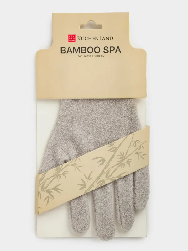 Денені жууға арналған қолғап, 12х20 см, бамбук, сұр, bamboo spa, image-3