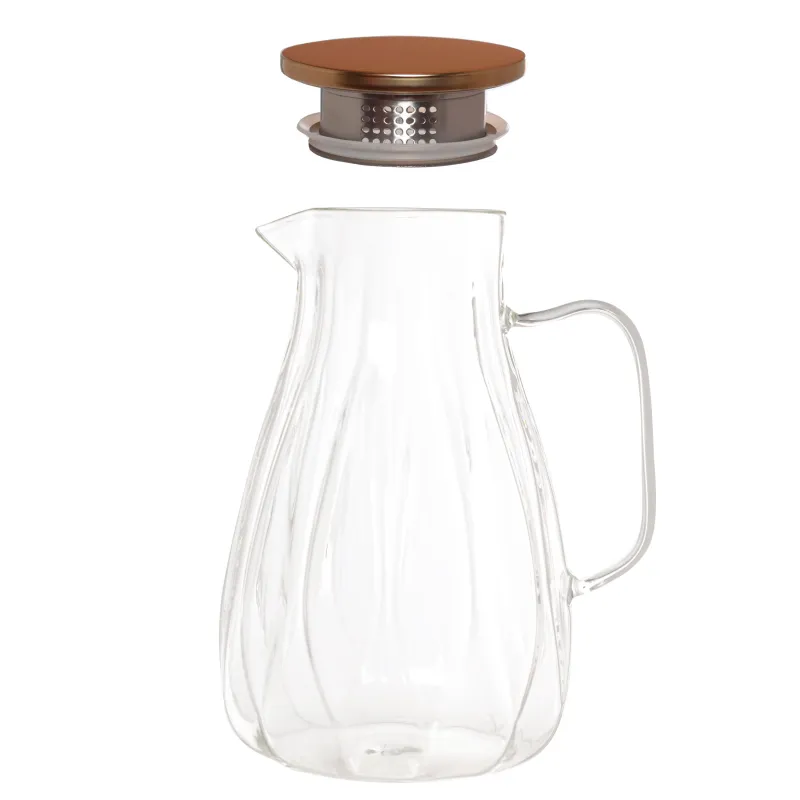 Кувшин, 2 л, с крышкой-фильтром, стекло Б/сталь, Ledge, image-1