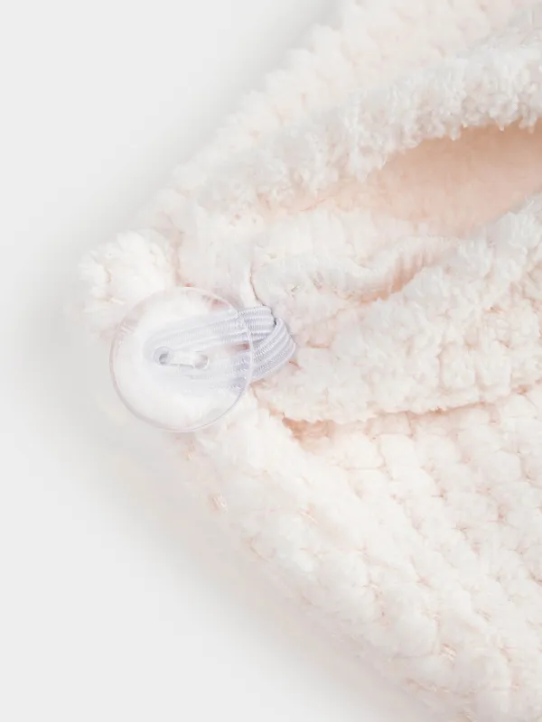 Шашқа арналған шәрпі-орамал, 59х20 см, флис, сүт түстес, Ratine, image-3