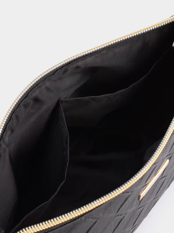 Косметикалық сөмке, 26х13 см, полиуретан, қара, Sennit, image-3