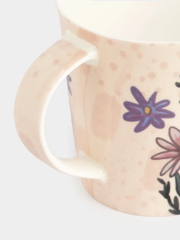 Саптыаяқ, 450 мл, фарфор F, сүт түстес, Түрлі-түсті қыз, Girls garden, image-2