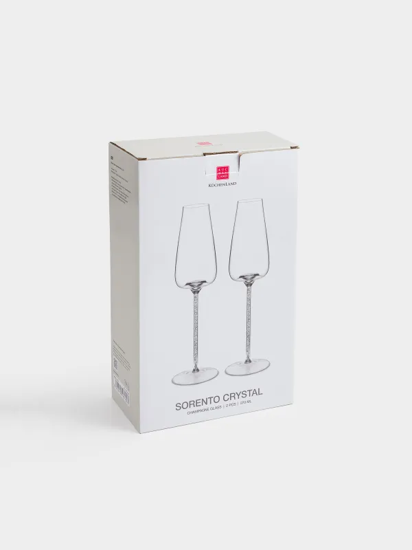 Шампан бокалы, 270 мл, 2 дана, шыны Б/страздар, Sorento crystal, image-4