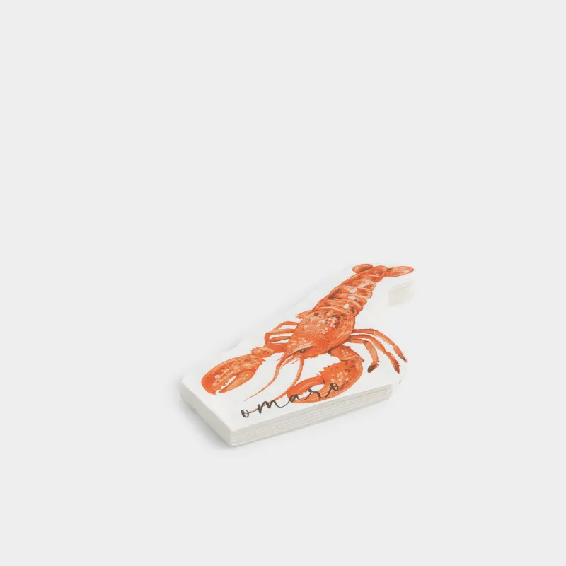 Қағаз майлықтар, 21х32 см, 20 дана, пішінді, қызыл, Лобстер, Lobster, image-2