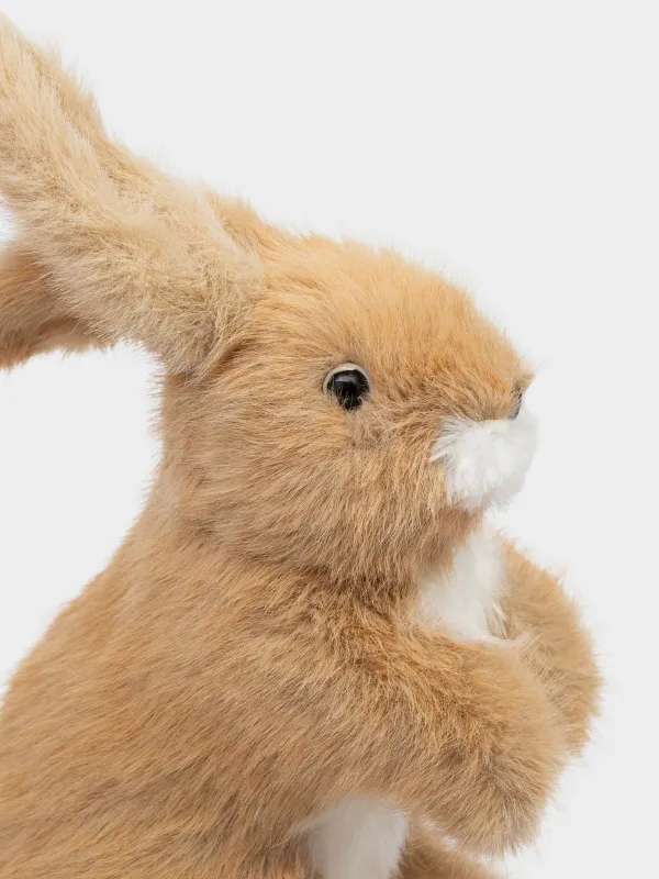 Сәндік бұйым, 16х26 см, жасанды үлбір, сарғылт-қоңыр, Қоян, Rabbit, image-2