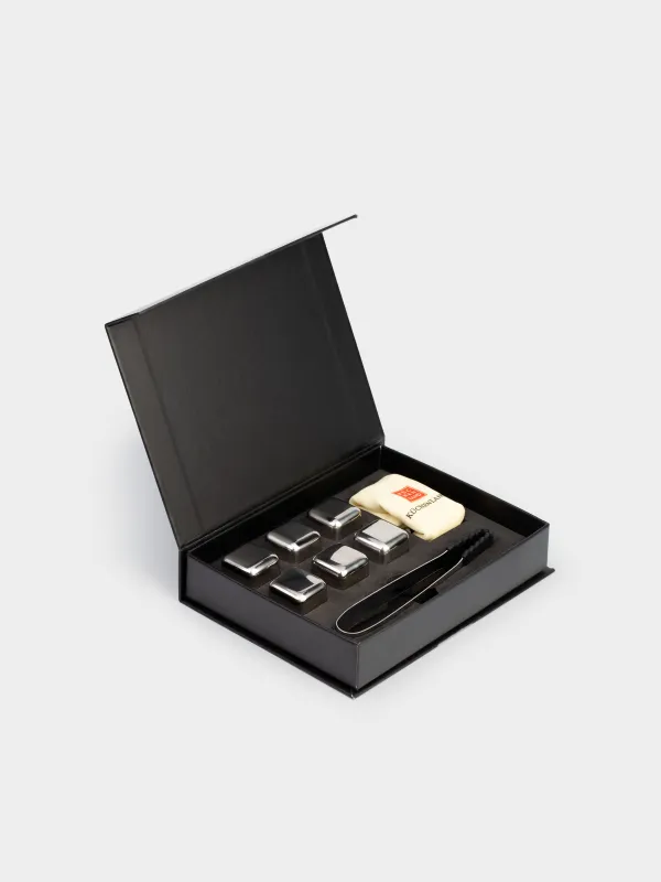 Сусындарды салқындатуға арналған текшелер жиынтығы, 8 зат, қысқыштары бар, болат, BAR, image-0