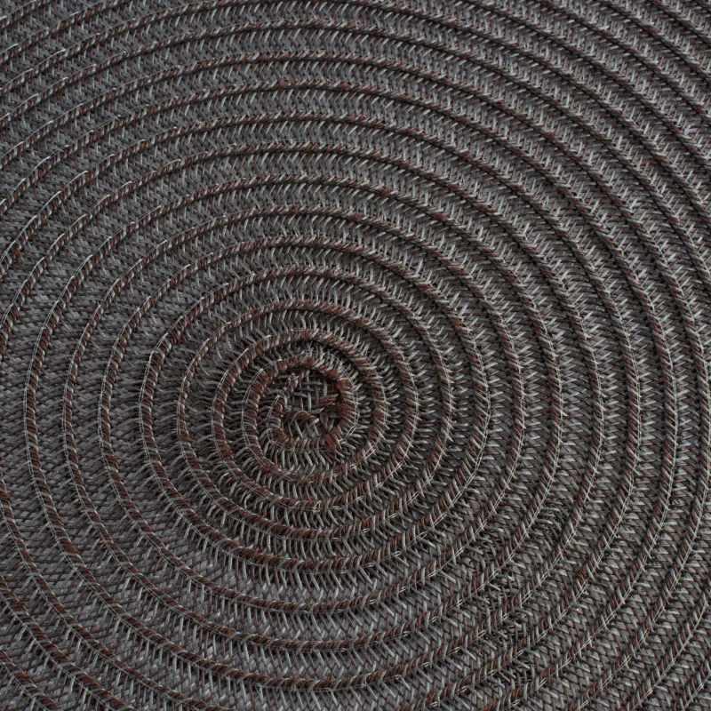 Салфетка под приборы, 38 см, полипропилен/ПЭТ, круглая, графитовая, Basic, image-4