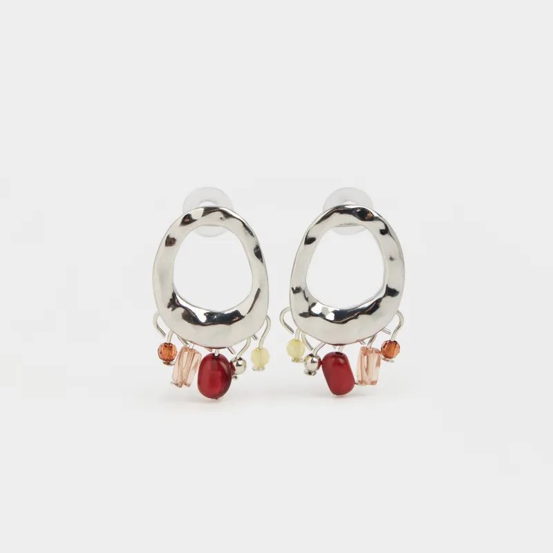 Пусет сырғалары, 4 см, 2 дана, металл/пластик, алтын түстес, Моншақтар, Jewelry