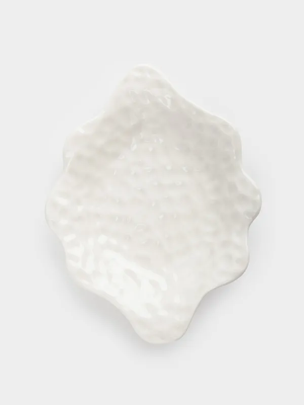 Шай жұбы, 1 адам, 2 зат, 350 мл, фарфор Р, ақ, Мыжылған әсер, Crumple, image-3