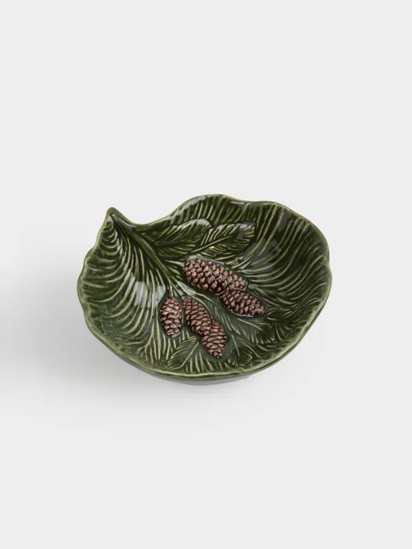 Салат ыдысы, 15х6 см, мл, керамика, жасыл, Шырша бұтағындағы шырша бүршіктері, Forest whispers, image-3