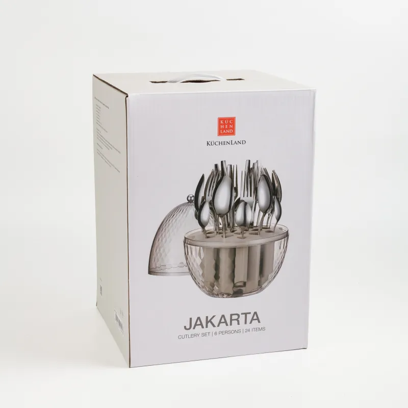 Столовые приборы, 6 перс, 24 пр, в подставке, сталь/пластик, Яйцо, Jakarta, image-8