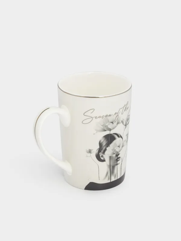 Кружка, 450 мл, Девушка с цветами, Girls garden, image-1