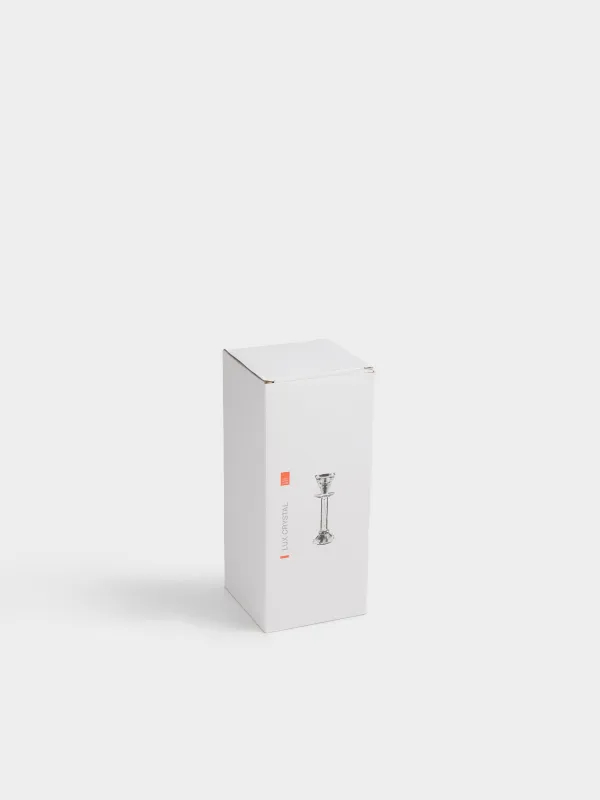 Шам ұстағыш, 20 см, жұқа/шай шамына арналған, аяқты, хрусталь шыны/страздар, Lux crystal, image-4