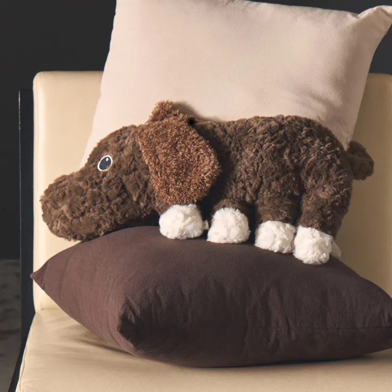 Сәндік жастық, 50х28 см, полиэстер, қоңыр, Ит, Dog toy