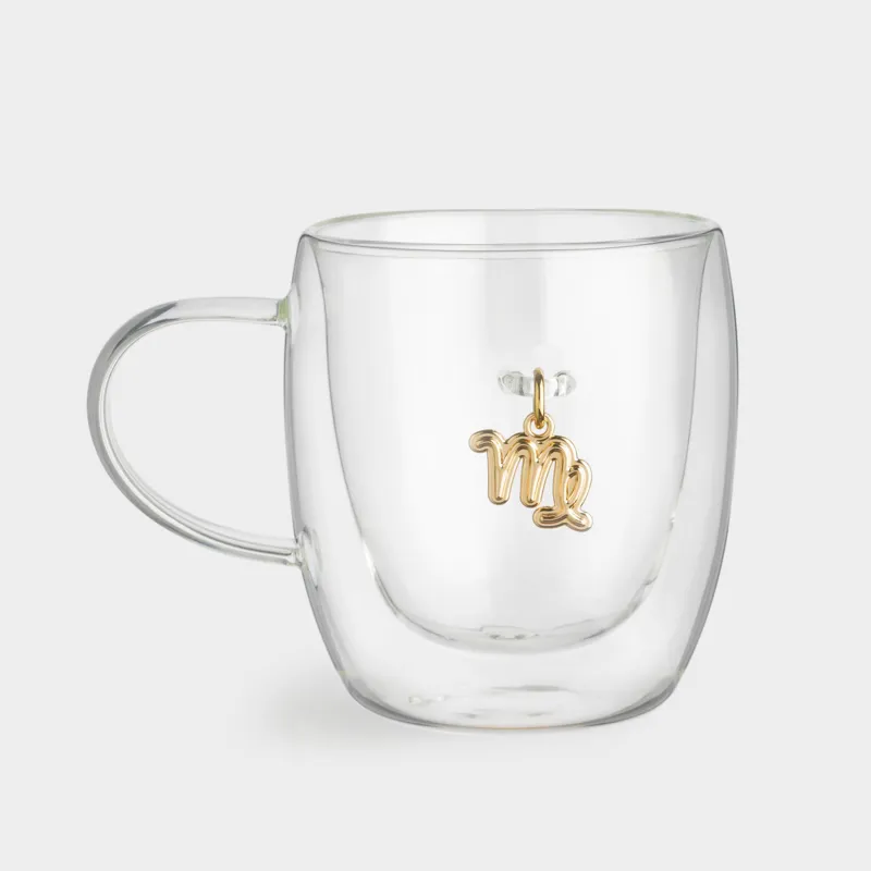 Саптыаяқ, 280 мл, шыны Б/металл, алтын түстес аспасы бар, Бикеш, Air figure zodiac