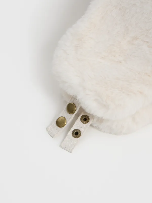 Әйелдер құлақшын-бас киімі, бірыңғай өлшем, жасанды үлбір, сүт түстес, Furry, image-6