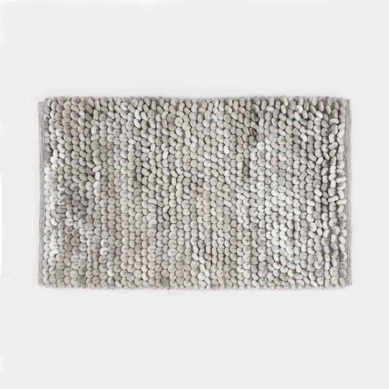 Коврик, 50х80 см, полиэстер/хлопок, серый, Bubbles, image-0