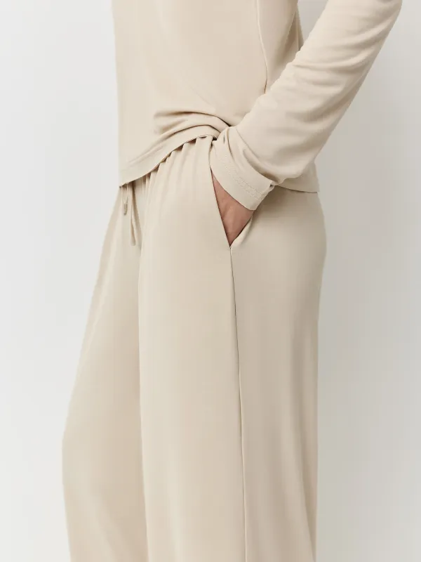 Әйелдер шалбары, үйге арналған, өлшемі L, кең, бамбук/спандекс, құмды, Zerita, image-3