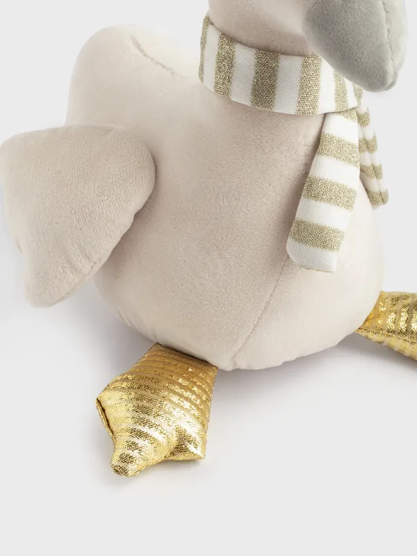 Ойыншық, 35 см, жұмсақ, полиэстер, сарғылт-қоңыр-алтын, Қалпақ киген қаз, Goose, image-2