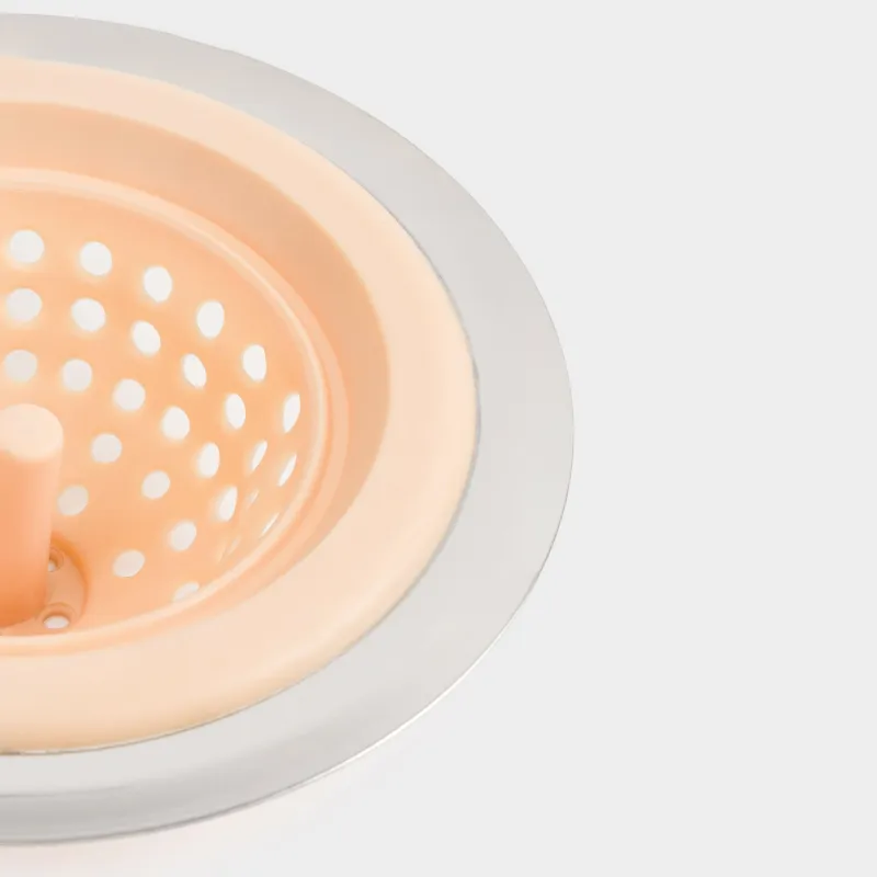 Раковина сүзгісі, 11 см, Болат / силикон, бежевый, Keeping, image-2