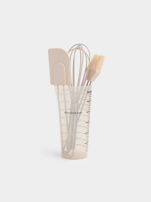 Набор для выпечки, 4 предмета, с мерным стаканом, Bakery, image-0