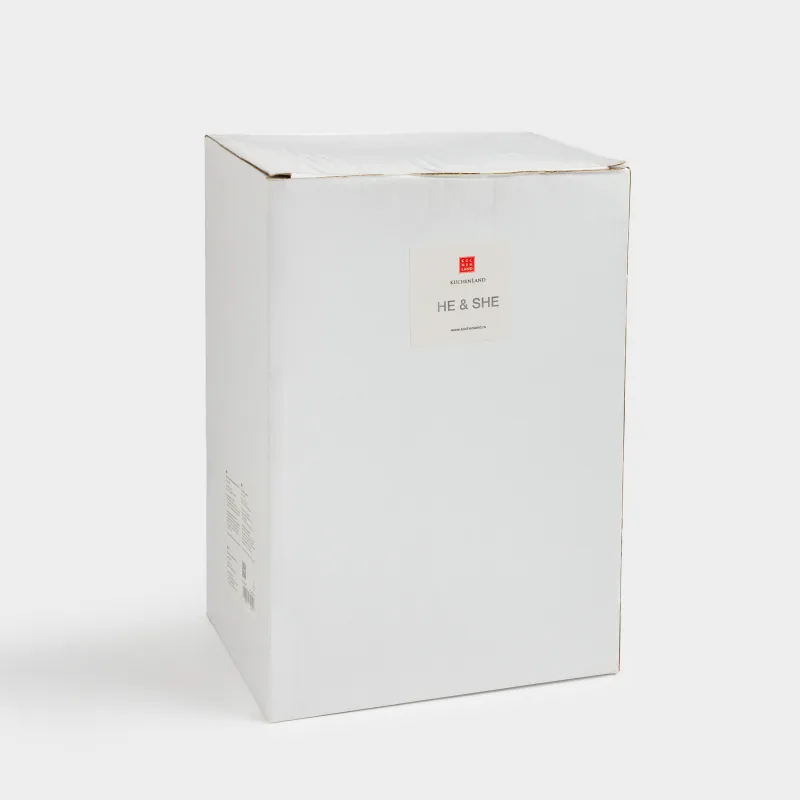 Гүл вазасы, 23 см, сәндік, фарфор P, ақ, екі, He&She, image-6