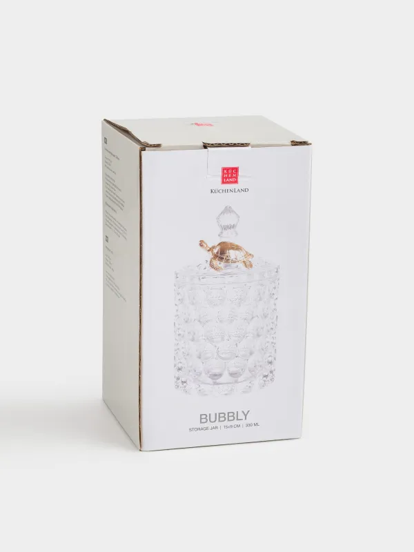 Сақтау ыдысы, 17х10 см, 550 мл, шыны Р/металл, Тасбақа, Bubbly, image-3