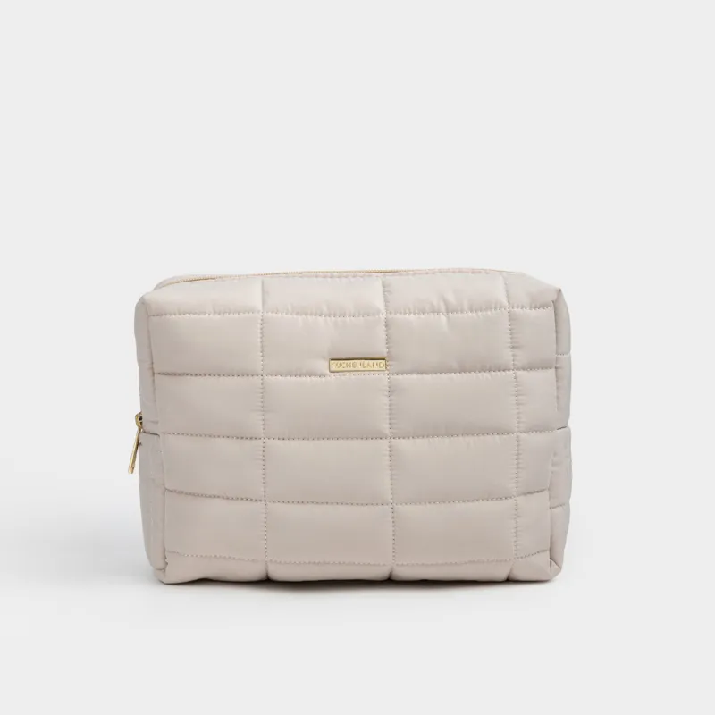 Косметикалық сөмке, 18х26 см, сырылған, полиэстер, сарғылт-қоңыр, One stitch