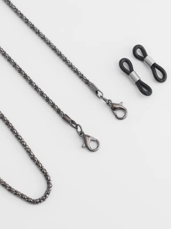 Цепочка для очков, 73 см, металл, черная, Плетение, Skye, image-1