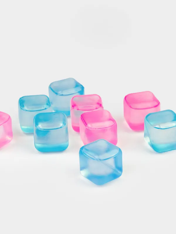 Сусындарды салқындатуға арналған текшелер жиынтығы, 10 дана, пластик, қызғылт/көгілдір, Dolce Vita, image-1