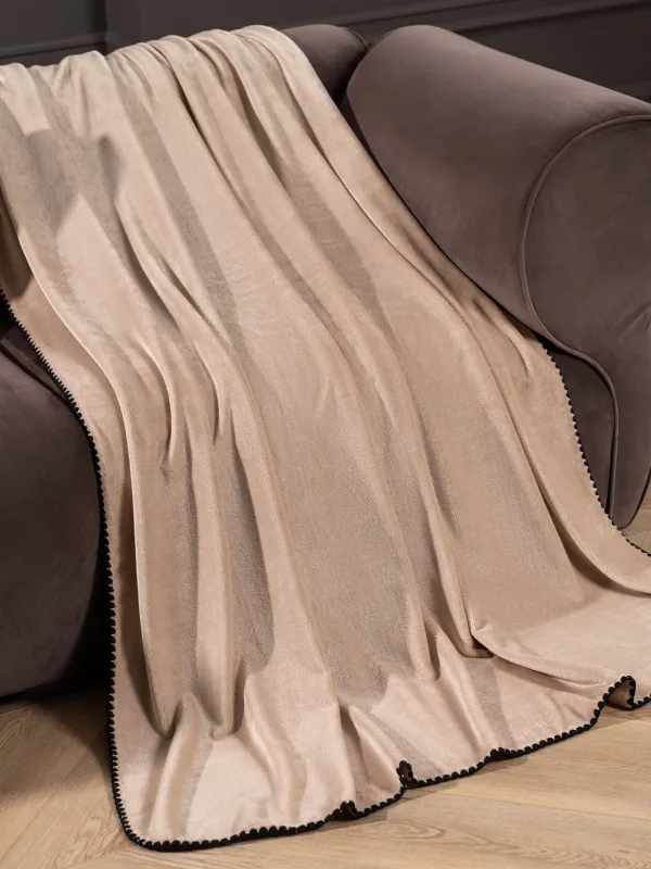 Жамылғы, 140х190 см, фланель, құм, Flannel, image-1