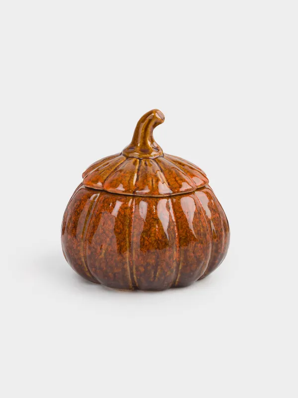 Сақтау ыдысы, 16х15 см, мл, фарфор Р, қызғылт сары-қоңыр, Асқабақ, Forest symphony, image-0