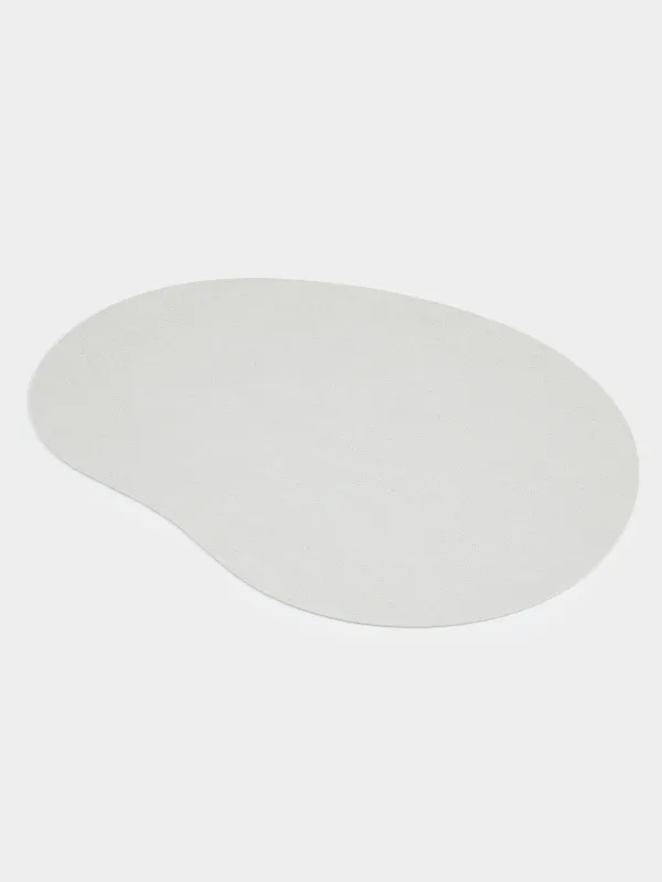 Салфетка под приборы, 32х43 см, ПВХ, двусторонняя, фигурная, серебристая/шампань, Rock, image-3