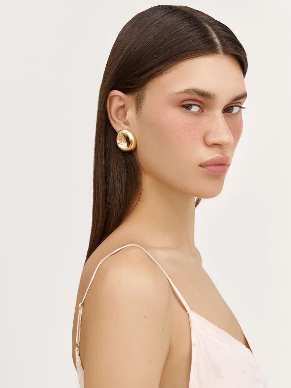 Серьги-пусеты, 3 см, 2 шт, металл, золотистые, Jewelry, image-5