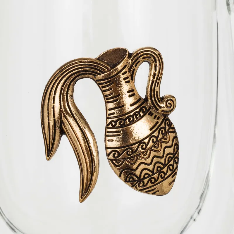 Саптыаяқ, 350 мл, металлдан жасалған шыны, алтын, Суқұйғыш, Air zodiac, image-5