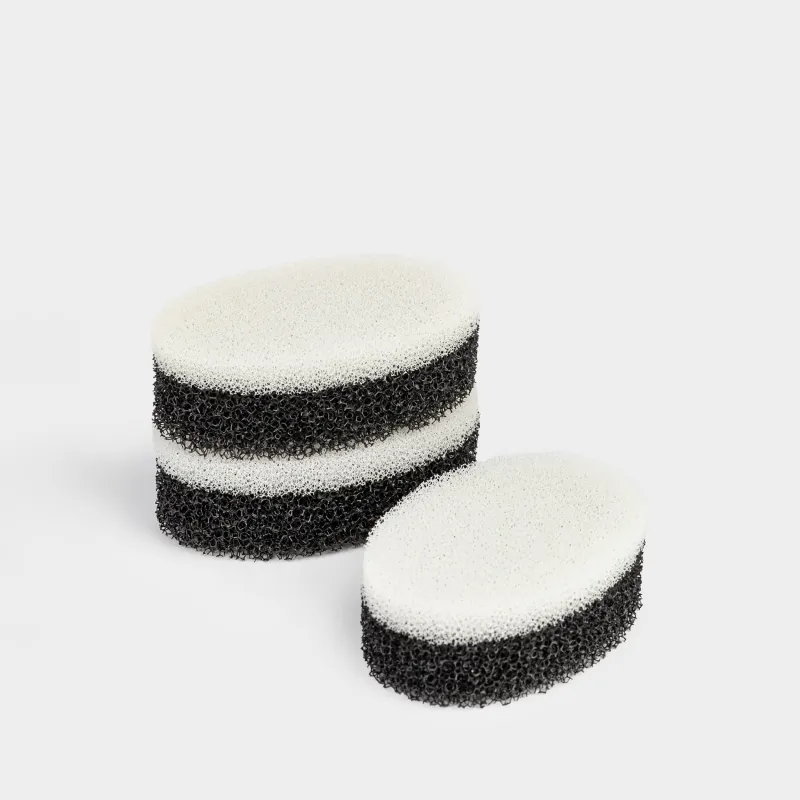 Ыдыс жууға арналған губка, 9х6 см, 3 дана, абразивті, сопақ, қара және сұр, Black Clean