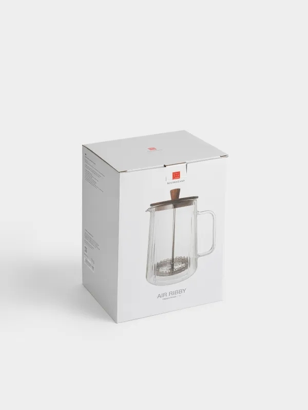 Френч-пресс, 1 л, шыны Б/болат, Air ribby, image-5