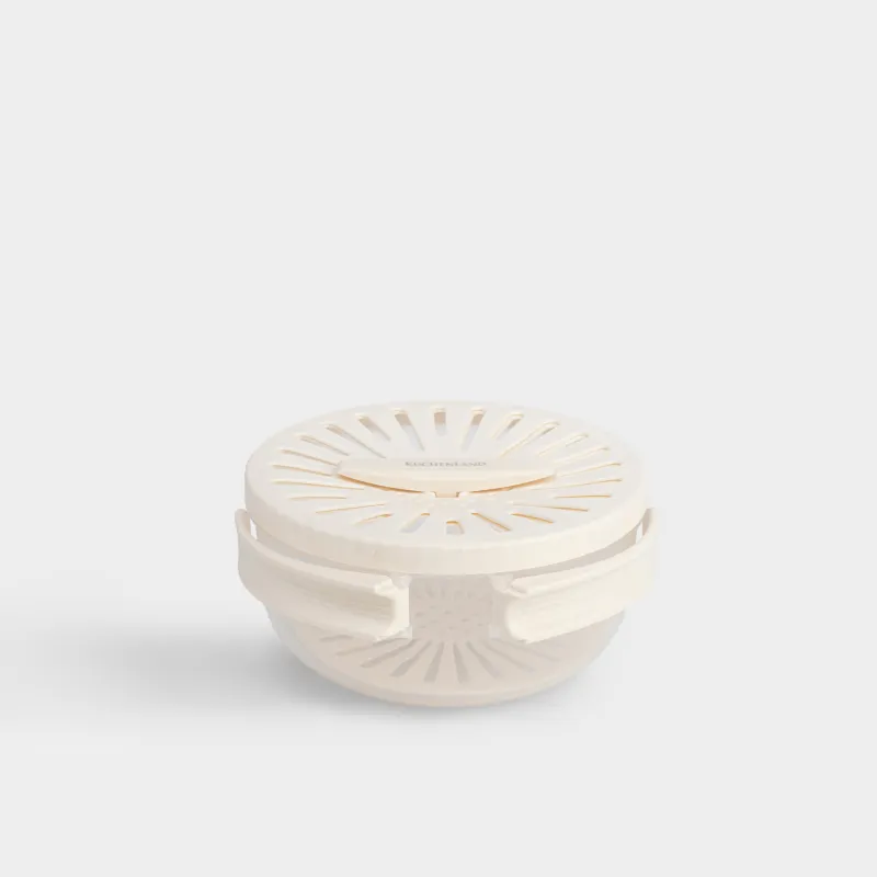 Жемістер мен көкөністерге арналған кептіргіш, 16х25 см, жиналмалы тұтқалары бар, пластик, сүт түстес, Regular