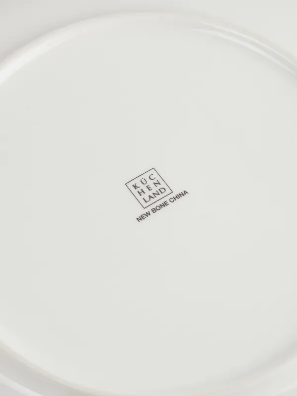 Түскі ас тәрелкесі, 28 см, фарфор N, ақ, алтын жиектері бар, Дала гүлдері, Yarrow, image-4