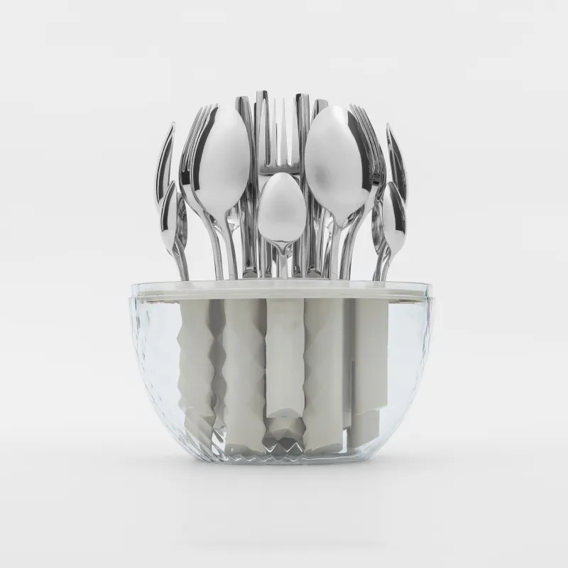 Столовые приборы, 6 перс, 24 пр, в подставке, сталь/пластик, Яйцо, Jakarta, image-0