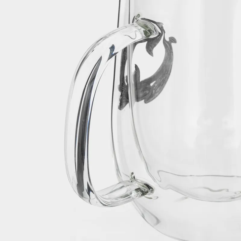 Саптыаяқ, 350 мл, металлдан жасалған шыны, күміс, Балықтар, Air zodiac, image-3