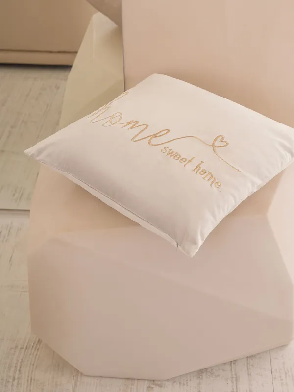 Подушка декоративная, 45х45 см, вельвет, молочно-золотистая, Sweet home, Scroll, image-4