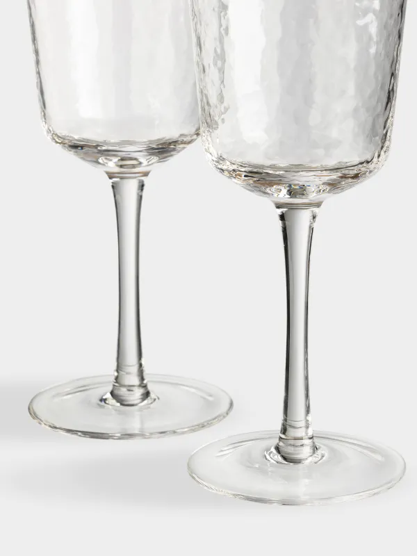 Шарапқа арналған бокал, 350 мл, 2 дана, шыны, алтын жиегі бар, Ripply gold, image-2