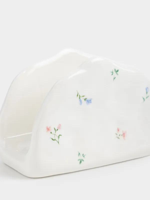 Майлық ұстағыш, 12 см, керамика, сүт түстес, Нәзік гүлдер, El flora, image-2