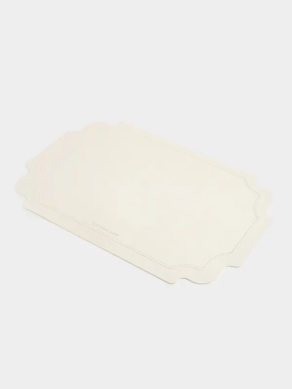 Салфетка под приборы, 30х45 см, ПВХ, фигурная, бежевая, Винтаж, Rock vintage, image-2