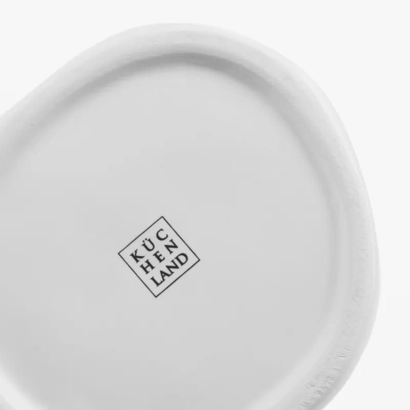 Гүл вазасы, 20 см, керамика, ақ, сәт, Crumple font, image-4