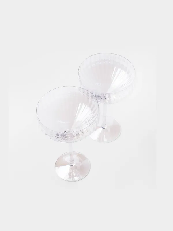 Шампанға арналған стақан, 320 мл, 2 дана, шыны, Інжу-маржан, Lombardy R polar, image-1