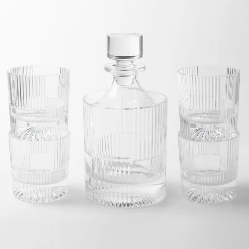 Виски жинағы, 4 парсы, 5 PR, графин / көзілдірік, шыны R, Ribby, image-1