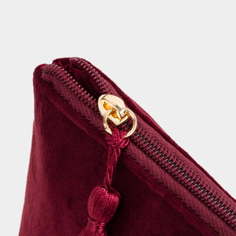 Косметикалық сөмке, 22х14 см, шашағы бар, барқыт, түсті, Velvety, image-4